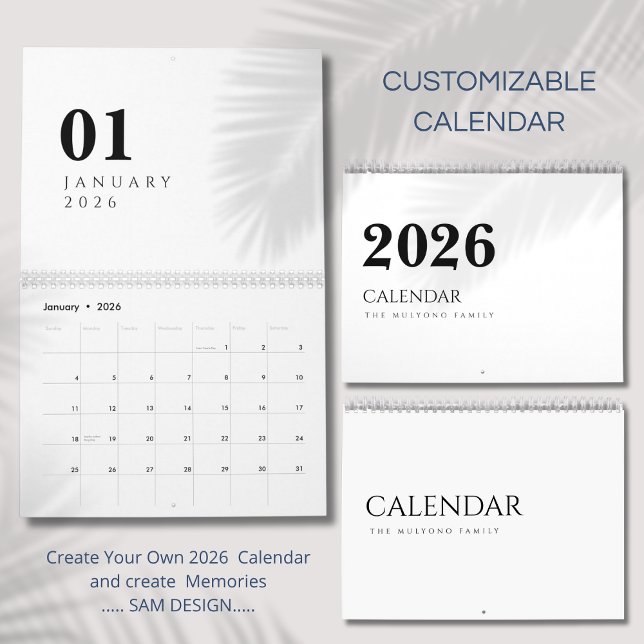 Calendrier Conception de Luxe Simple (Créateur téléchargé)