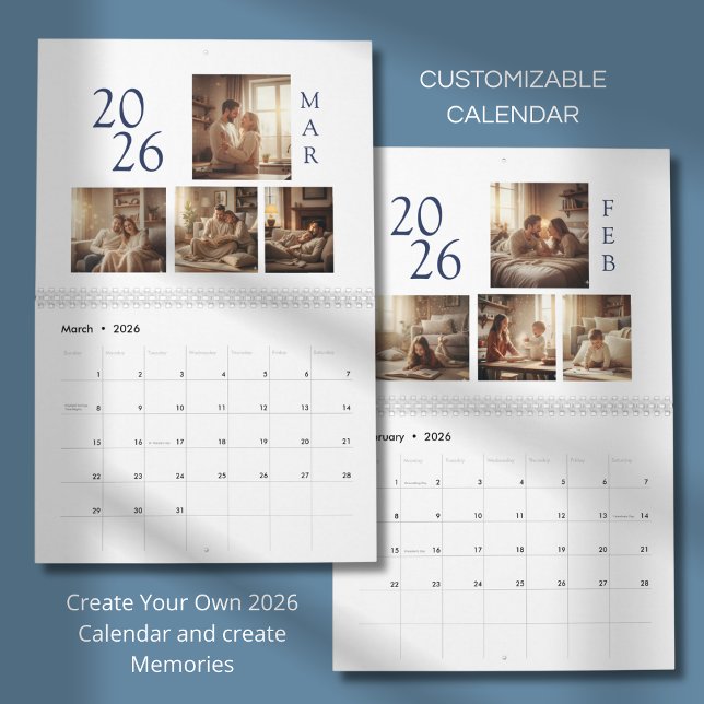 Calendrier Conception de photo moderne simple (Créateur téléchargé)