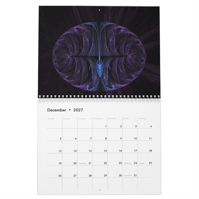 Calendrier conception fractale (Dec 2027)