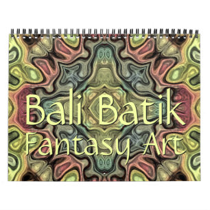 Calendrier Conceptions artistiques de fantaisie de motif de b