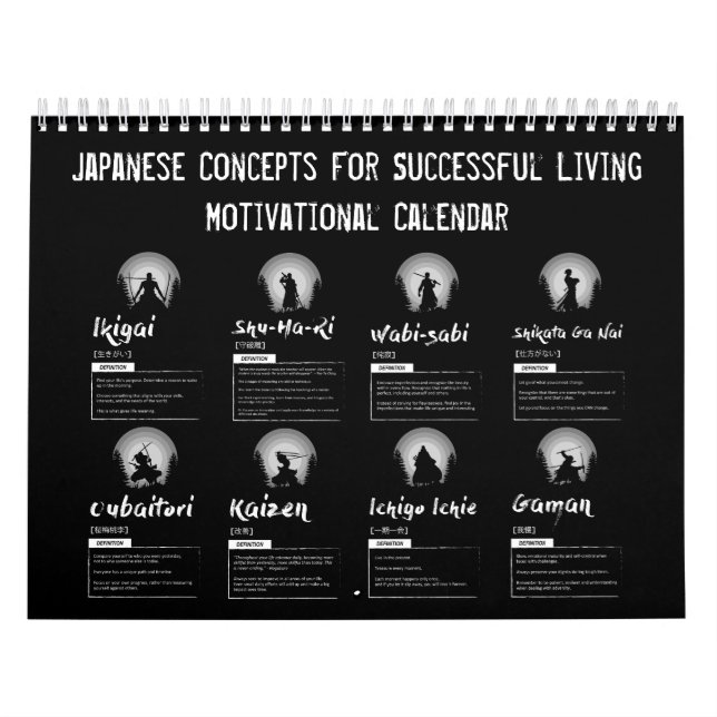 Calendrier Concepts de succès japonais - Motivationnel (Protection)