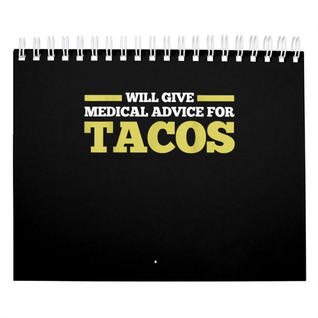 Calendrier Conseil Médicale Taco Infirmière Docteur Funny Gif (Protection)