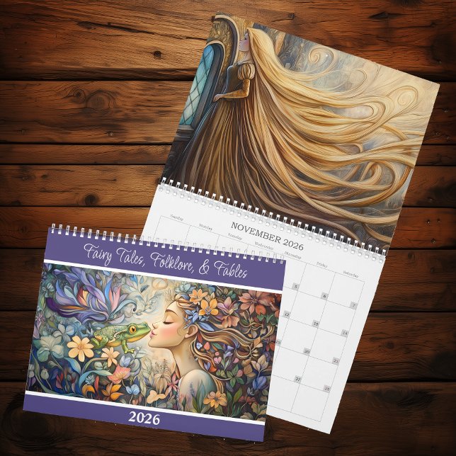 Calendrier Contes de Fées, Folklore, et Fables 2026 2-Page (Créateur téléchargé)