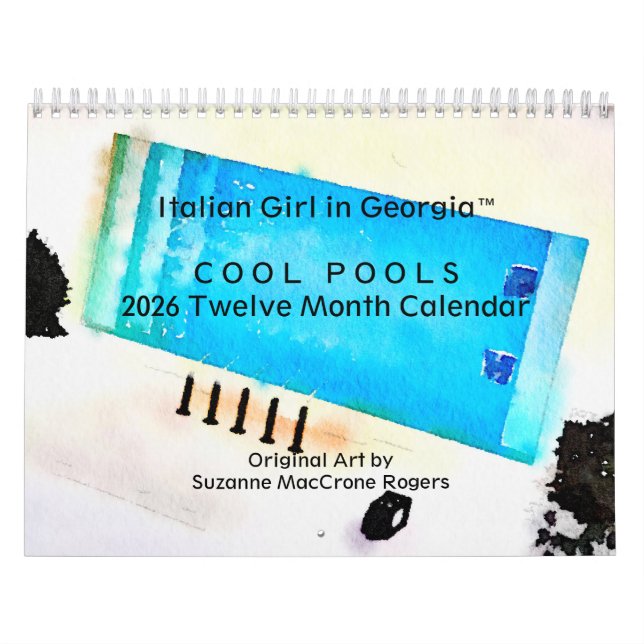 Calendrier Cool Pools - 2026 Twelve Month Art Calendar (Protection)