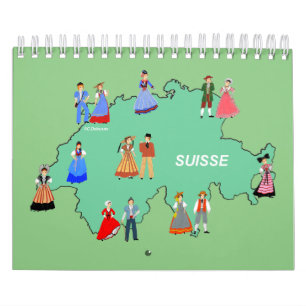 Calendrier Costumes traditionnels de SUISSE