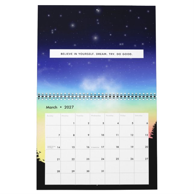 Calendrier Coucher du soleil (Mar 2027)