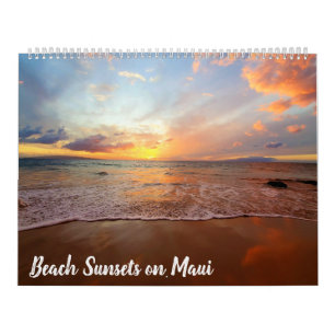 Calendrier Couchers de soleil sur la plage de Maui
