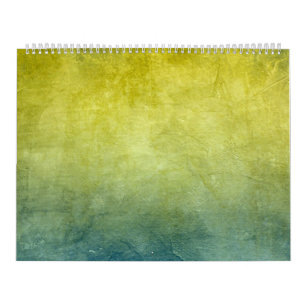 Calendrier Couleurs de Grunge - Jaune & Bleu