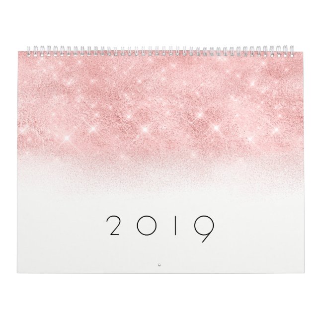 Calendrier Couleurs de parties scintillant de l'année 2019 (Protection)