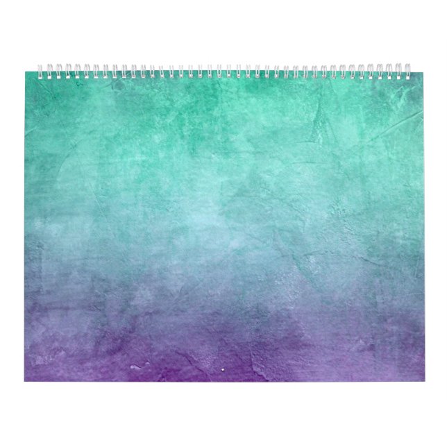Calendrier Couleurs Grunge - Turquoise & violet (Protection)
