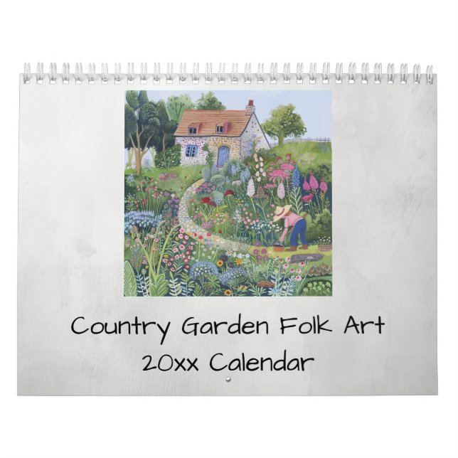 Calendrier Country Garden Fleurs d'art folkloriques Légumes (Protection)