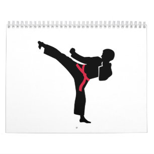 Calendrier Coup-de-pied de karaté d'arts martiaux