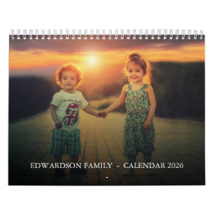 Calendrier Créer votre propre famille année unique photo cale