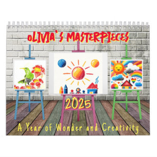 Calendrier Créez l'art de vos enfants Photo personnalisée 202