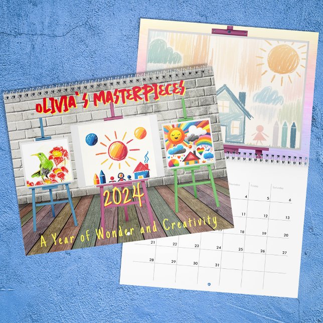 Calendrier Créez l'art de vos enfants Photo personnalisée 202 (Créateur téléchargé)
