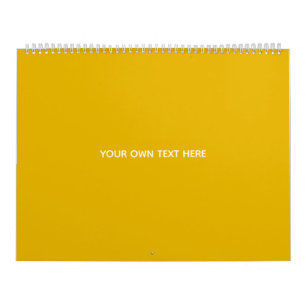 Calendrier Créez votre propre design personnalisé jaune