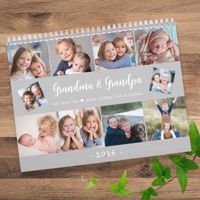Calendrier Créez votre propre famille de photos Script modern (Créateur téléchargé)