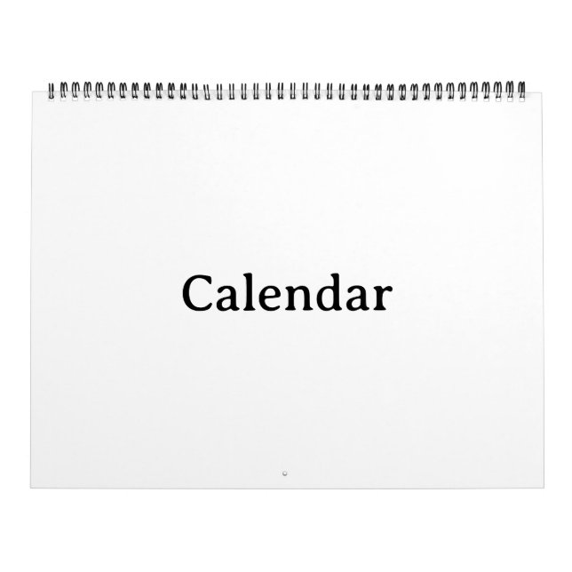 Calendrier Créez votre propre grand format simple 11" x 14,25 (Protection)