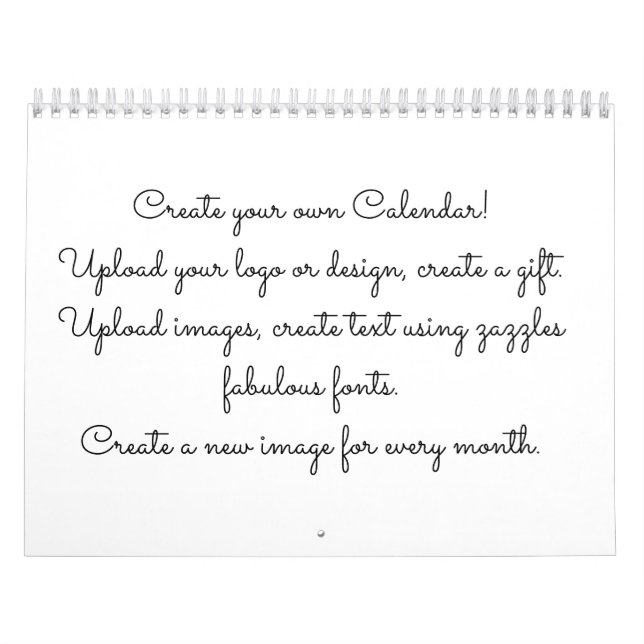 Calendrier Créez votre propre personnalisation (Protection)