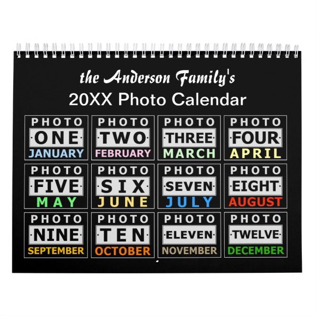 Calendrier Créez votre propre photo de famille personnalisée  (Protection)