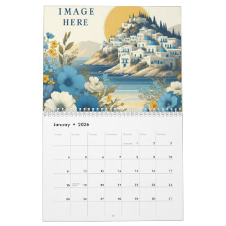 Calendrier Custom Business Logo 2026 Wall Calendar - Modern c