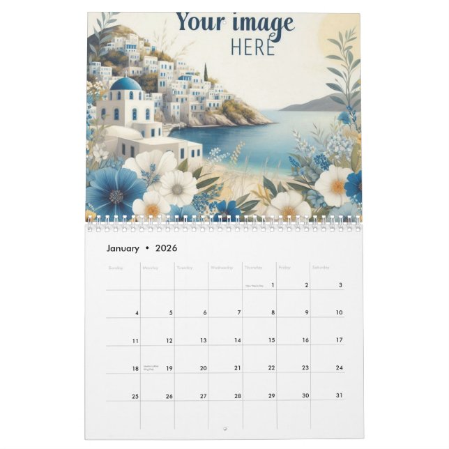 Calendrier Custom Business Logo 2026 Wall Calendar - Modern d (Jan 2026)