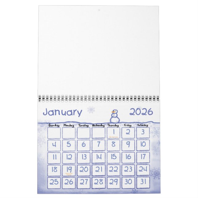 Calendrier Custom Calendar Painted Seasons (Jan 2026)