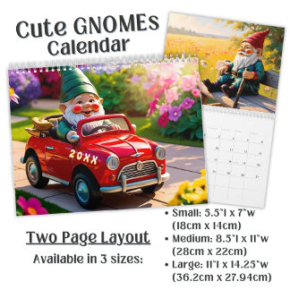 Calendrier Custom cute Gnome colorful bright funny Vol. 3 - 