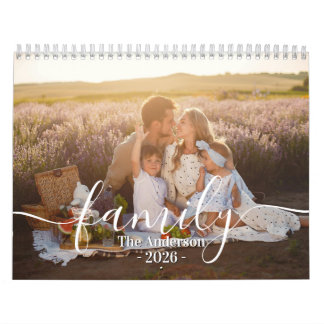 Calendrier Custom Family Photo | Personalized Warm Sand 
