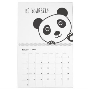 Calendrier Cute Panda Motivation animale Inspiration Enfants