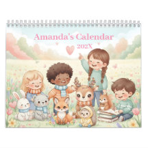 Cute Pastel Animals Personalized Kids 2026