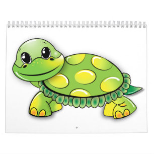Calendrier Cute Tortue et Tortue Kindergarten Dessin