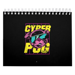 Calendrier Cyber Carlin 2021 Drôle conception de Carlin chien