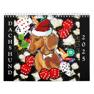Calendrier Dachshund Rouge