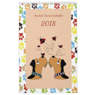 Calendrier d'Airedale Terrier