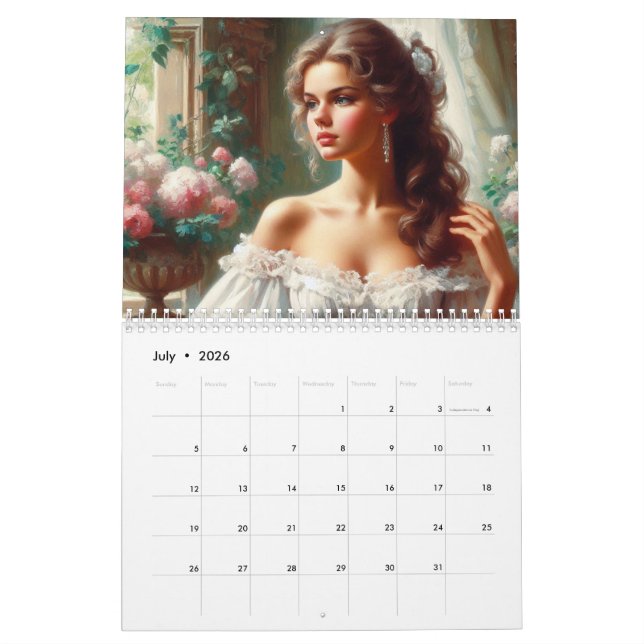 Calendrier Dames victoriennes (Jul 2026)
