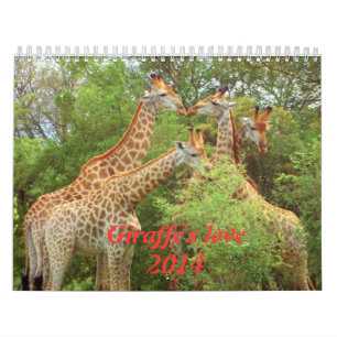 Calendrier d'amour de la Girafe 2014