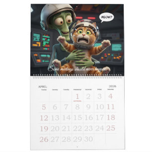 Calendrier d'animaux drôles – Humour décalé et aud
