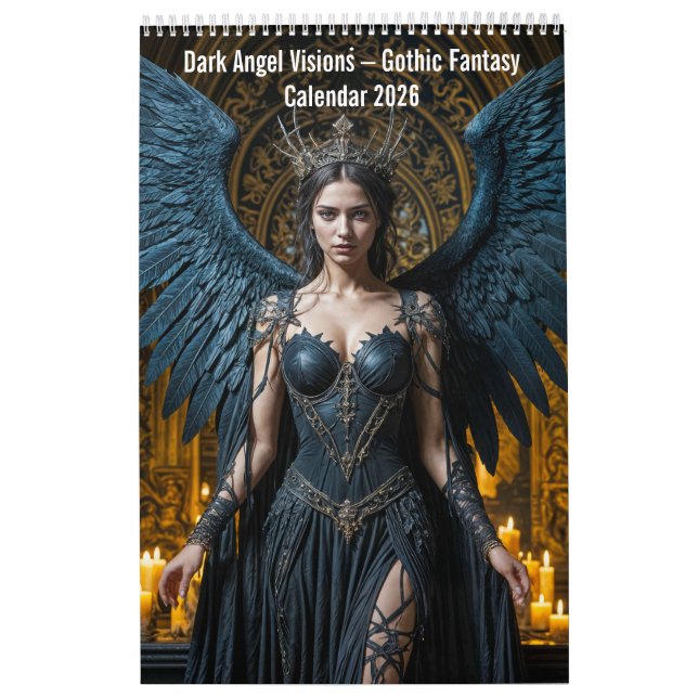 Calendrier Dark Angel Visions – Gothic Fantasy Calendar 2026 (Protection)