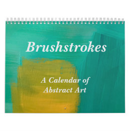 Calendrier d'art abstrait aux coups de pinceau
