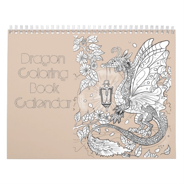 Calendrier d'art de la ligne Dragon noir et blanc (Protection)