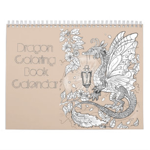 Calendrier d'art de la ligne Dragon noir et blanc