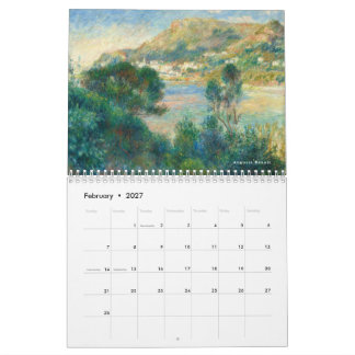 Calendrier d'art de peintures anciennes célèbres 2