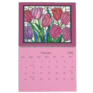 Calendrier d'art de vitrail