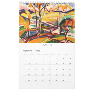 Calendrier d'art moderniste vintage Henry Lyman Sa