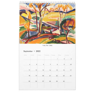Calendrier d'art moderniste vintage Henry Lyman Sa