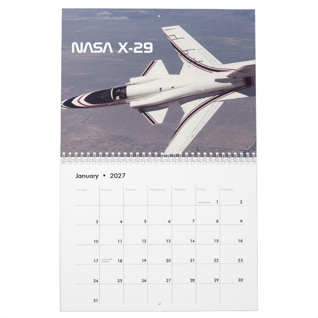 CALENDRIER D'AVION (Jan 2027)