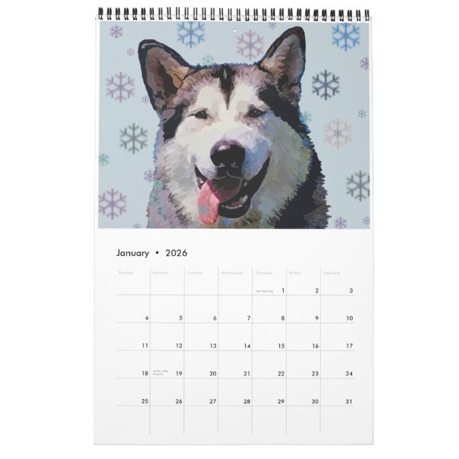 Calendrier de 2013 grand chiens (Jan 2026)
