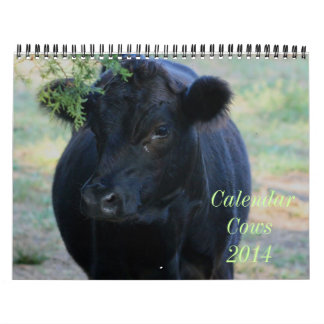 Calendrier de 2014 vaches