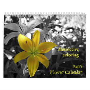 Calendrier de 2017 fleurs